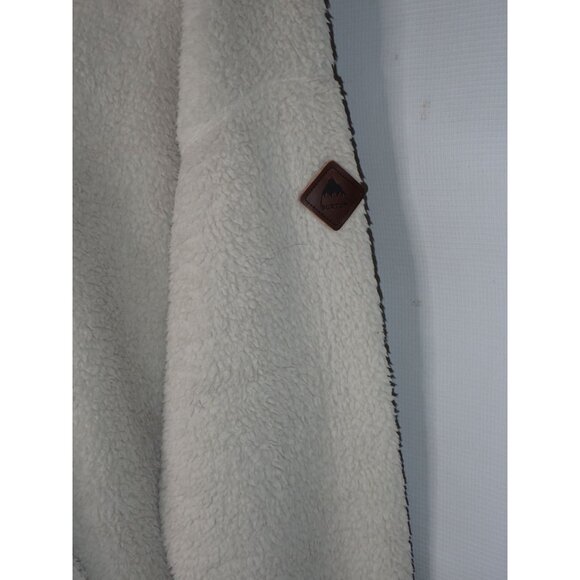 Burton Women's Lynx Full Zip Fleece Jacket L‎ Creme Brulee Snowboard Hooded - Picture 3 of 8